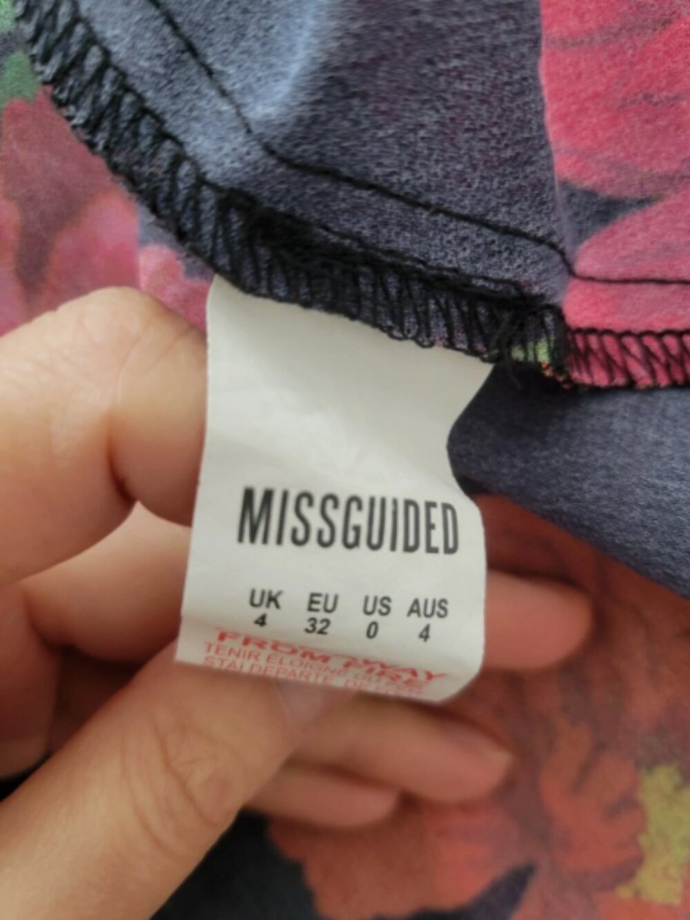 Missguided Women Floral Chiffon Maxi Swim Cover UpSize 2 Black Red Summer Dress - Picture 4 of 4